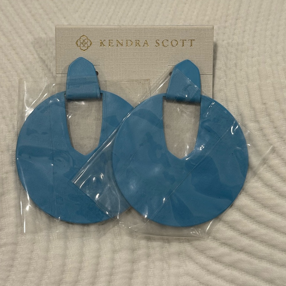 Kendra Scott Retired Design Baby Blue Statement Earrings